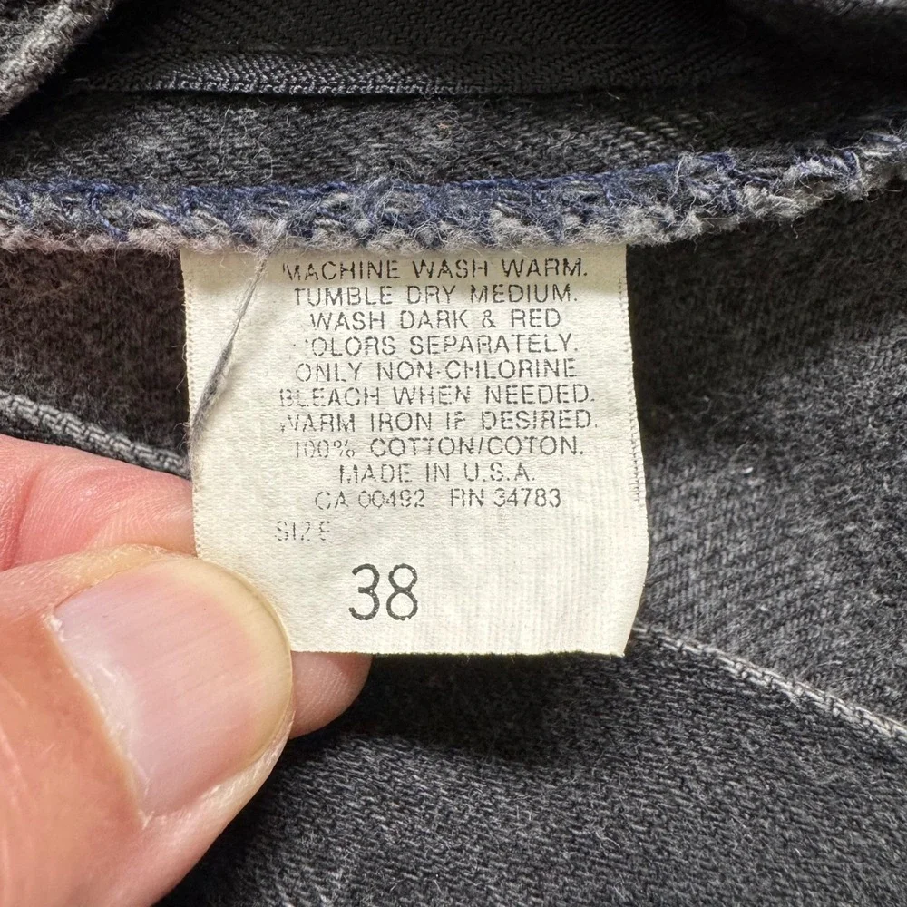 Lee Denim Shorts Mens 36 Black Vintage 90s Made in USA Cotton Casual